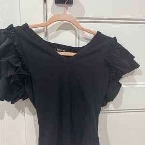 Express Elegant Black Top